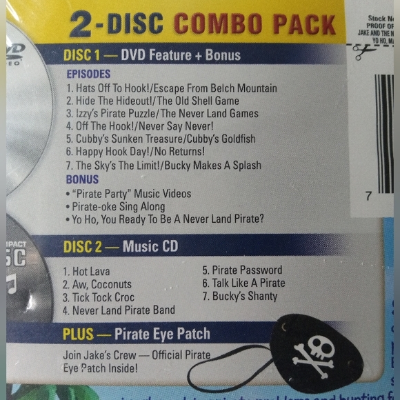 Disney Junior Jake and The Neverland Pirates Music Disc And Movie DVD - Picture 3 of 7